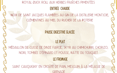 Menu pour le 1er Janvier